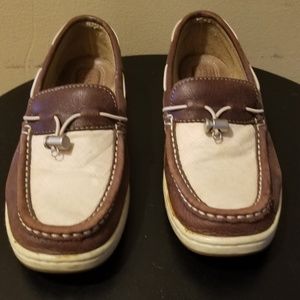 Sperry Canvas/Leather Brown/Tan Boat Shoes size 7